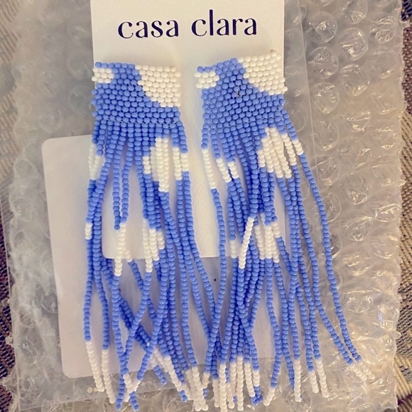 Anthropologie Jewelry - NWT Anthro x Casa Clara beaded statement earrings mint